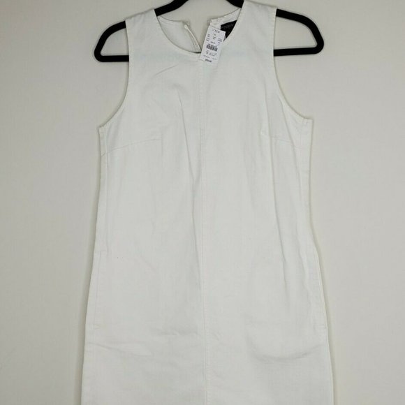 J. Crew Dresses & Skirts - NEW J.Crew Size 2 Denim Shift Dress White Raw Hem